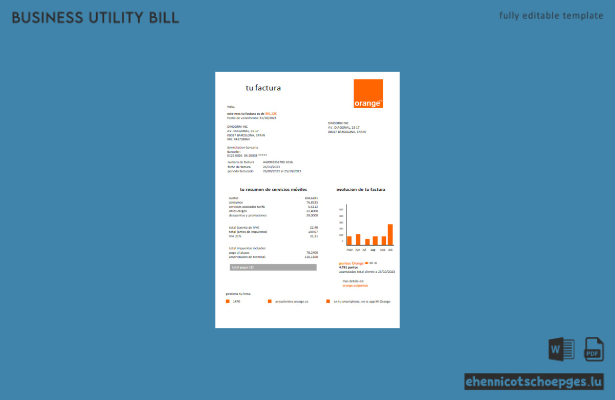 Beispielrechnung für Orange Spain (Versorgungsunternehmen)